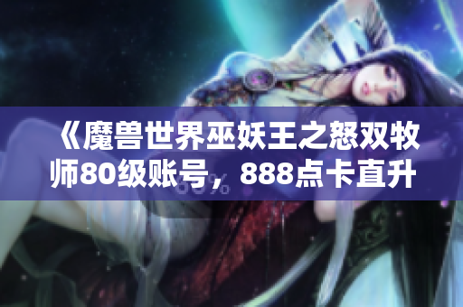 《魔兽世界巫妖王之怒双牧师80级账号，888点卡直升可玩一年》