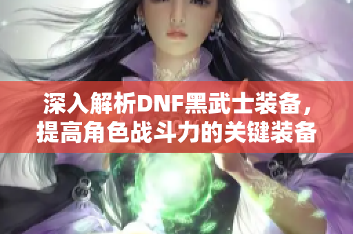 深入解析DNF黑武士装备，提高角色战斗力的关键装备选择指南