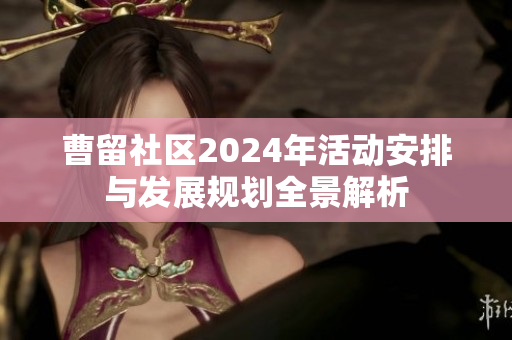曹留社区2024年活动安排与发展规划全景解析